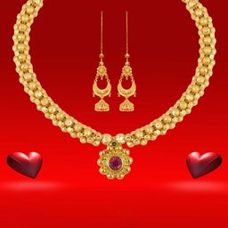 Heer Collection Gold Plated Jewellery Set-image-54