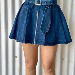 DL Street Denim Above Knee Skort-image-57