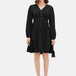 Kazo Crepe Fit & Flare Dress-image-34