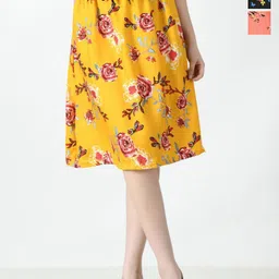 BAESD Pack Of 3 Printed Flared Knee Length Skirts-picture-32
