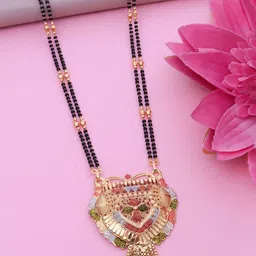 Ramdev Art Fashion Jwellery Gold-Plated Artificial Beads Long Mangalsutra-image-69