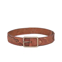 ART N VINTAGE Men Textured Leather Belt-picture-17