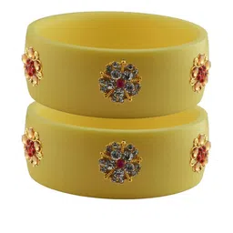 Vidhya Kangan Multi-Coloured Brass Bangles-image-99