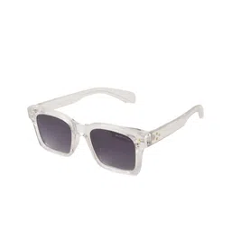 BAYBERRY Unisex Black Lens & White Square Sunglasses with-7