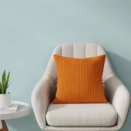 Bichauna Splendor Orange Geometric Square Cushion Covers-picture-1