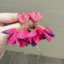 StyleCast x Revolte Artificial Stones studded Heart Shaped Drop Earrings-83