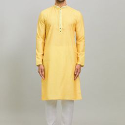 Arihant Rai Sinha Bandhani Printed Mandarin Collar Mirror Work Kurta With Churidar-image-57