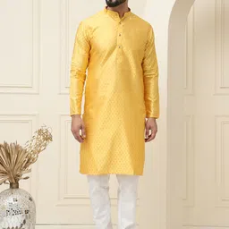 SOJANYA Men Ethnic Motifs Printed Regular Kurta with Churidar-picture-40