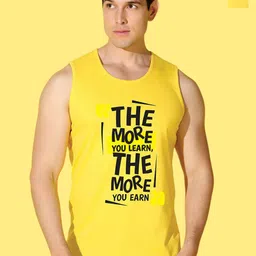 WOOSTRO Pack Of 2 Printed Combo Cotton Gym Vests VWS26(MORE YELLOW)(ALONE YELLOW)-image-76