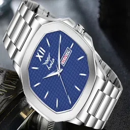 Hala Men Aluminium Dial & Stainless Steel Straps Analogue Watch Hala-3239-Blue-39