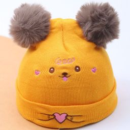 HIGHEVER Unisex Kids Embroidered Woollen Beanie-image-81