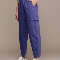 Women Regular Fit Multicolor Cotton Blend Trousers-image-50