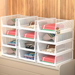 Kuber Industries White 12 Pieces Regular Drawer Organisers-40