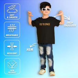 NUSYL Boys Graphic Printed Drop-Shoulder Sleeves T-shirt-33