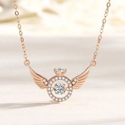 DressBerry Women Rose Gold-Plated Cubic Zirconia Alloy Minimal Necklace-picture-35