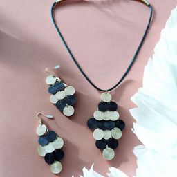 Rebekah Geometric Cord String Necklace Set-image-51