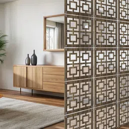 RANDOM Brown Geometric Window Blinds image 2