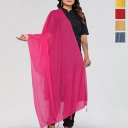 Moda Rapido Selection Of 5 Woven Design Tasselled Ethnic Dupattas-picture-34