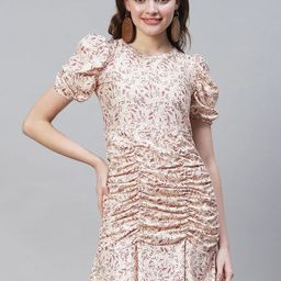 Dream Beauty Fashion Animal Print Puff Sleeve Ruffled A-Line Dress-image-24