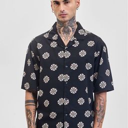 Snitch Men Boxy Floral Opaque Printed Casual Shirt-image-6