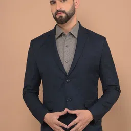 Canary London Checked Slim-Fit Single-Breasted Casual Blazer-image-2
