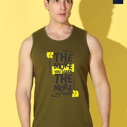 WOOSTRO Pack Of 2 Printed Combed Cotton Gym Vests VWS26(MORE OLIVE)(ALONE NAVY)-image-79