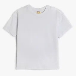 Koton Boys Solid Round Neck Cotton T-shirt-image-61
