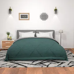 Kuber Industries Teal & Beige Geometric Mild Winter 300 GSM Double Bed Comforter-image-76