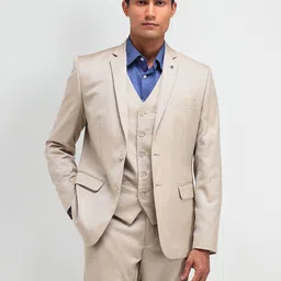AD By Arvind Tailored Fit Single-Breasted Three-Piece Suit-image-49