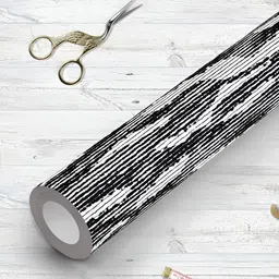 ArtzFolio Black & White Abstract Printed UV Resistant Wallpaper-image-12