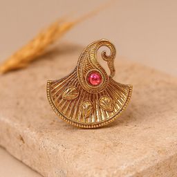 KARATCART Gold-Plated Stone-Studded Finger Ring-picture-28