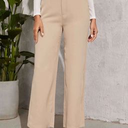 Chemistry Women Relaxed Straight Leg High-Rise Trousers-image-67