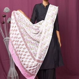Unnati Silks Ethnic Motifs Printed Block Print Dupatta-7