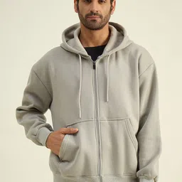 COLOR CAPITAL Unisex Solid Hood Cotton Ribbed Sweatshirt-image-43