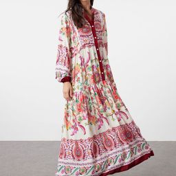 Trendyol Floral Printed Puff Sleeve Maxi Dress-image-11