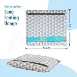 Kuber Industries Grey 3 Pieces Printed Cotton Regular Multi-Utility Saree Organisers image 4