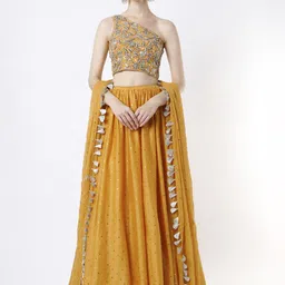 Payal Singhal Embellished Beads and Stones Ready to Wear Lehenga & Blouse With Dupatta-image-28