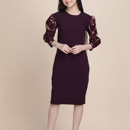 DEKLOOK Puff Sleeve Formal Fit & Flare Dress-28