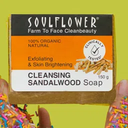 Soulflower Sandalwood Soap With Vitamin E For Lighten & Brighten Skin- 150 g-16