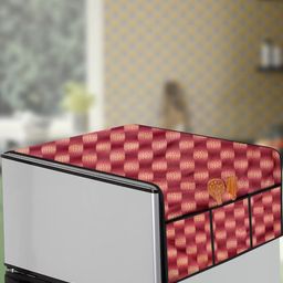 The Furnishing Tree Red Printed Refrigerator Cover-image-37