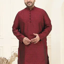 SOJANYA PLUS Men Geometric Kurta-image-59