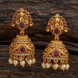 Kushal's Fashion Jewellery Dome Shaped Jhumkas Earrings-19