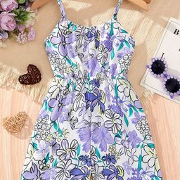 YK Girls Printed Basic Jumpsuit-19