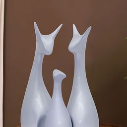 Aura 3 Pcs Silver-Toned Figurine Showpiece-image-33