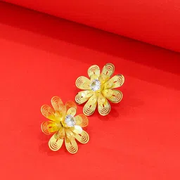 VAGHBHATT Floral Studs Earrings-image-47