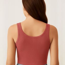 EXILION Women Ribbed Cotton Tank Crop Top-picture-14