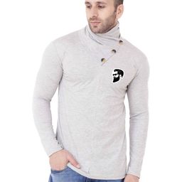 Blisstone Men Solid High Neck Slim Fit T-shirt-image-96