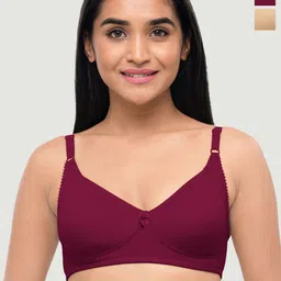 Lovable Contours Women Pack of 2 Full Coverage Lightly Padded Cotton T-shirt Bra-14
