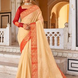 ASISA Checked Zari Silk Cotton Saree-image-12
