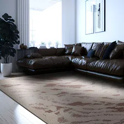 Sapana Carpet-Mats Beige Abstract Shaggy Polyester Carpet-picture-17